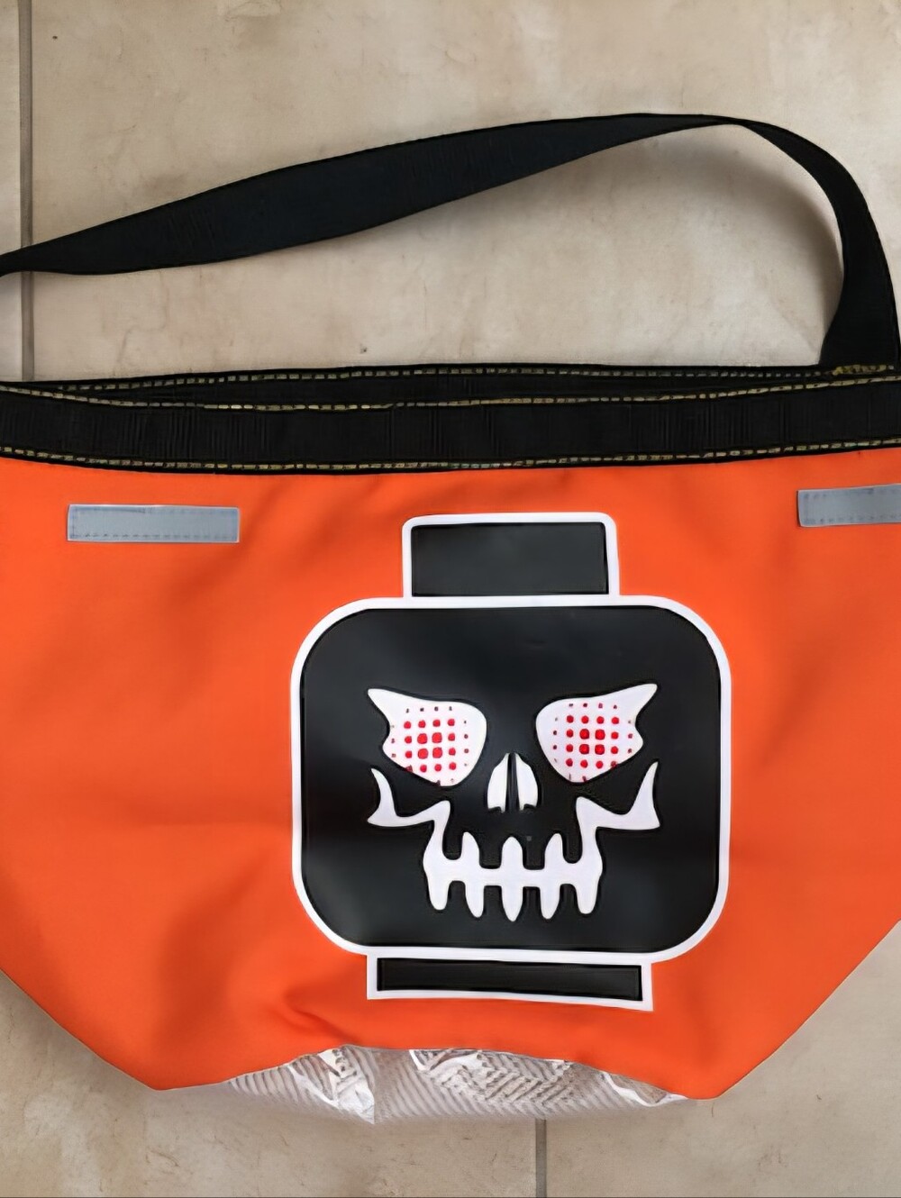Lego Orange Halloween Tote Bag